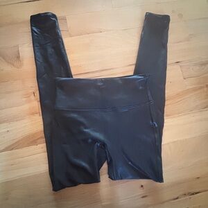 SPANX Black Faux Leather Leggings